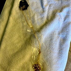 Tanya creations gold necklace with gold earrings